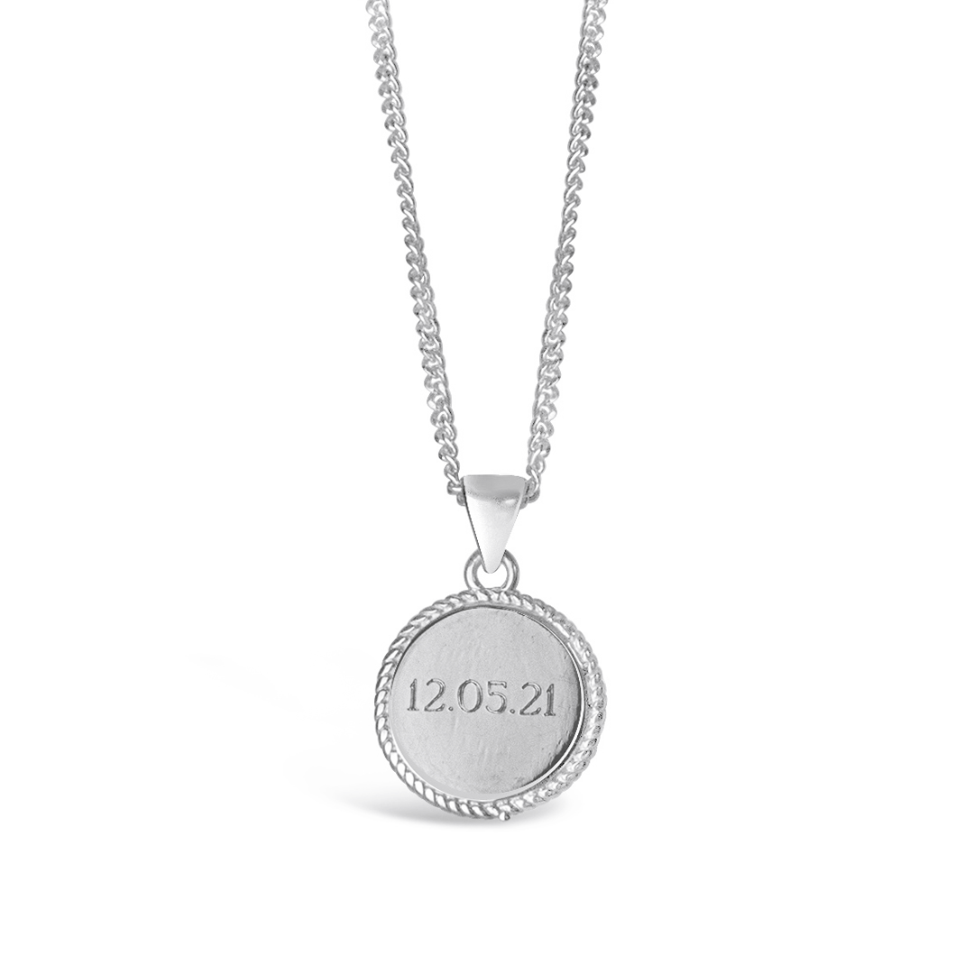 Engravable Disc Necklace | Silver