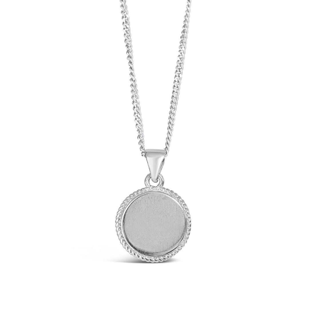 Engravable Disc Necklace | Silver
