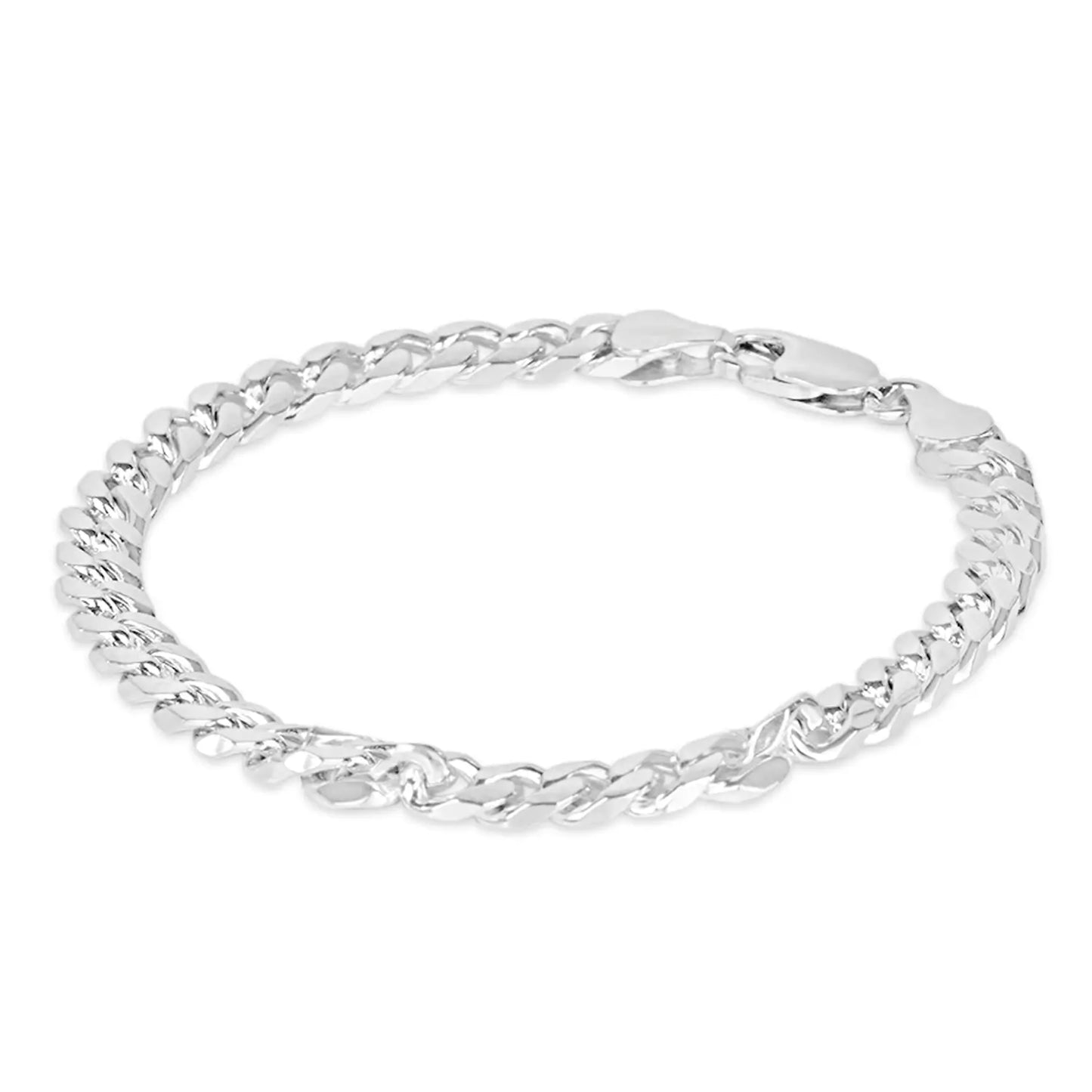 Men's Cuban Chain Bracelet Silver