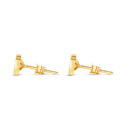 Ruby & Solid Gold Stud Earrings