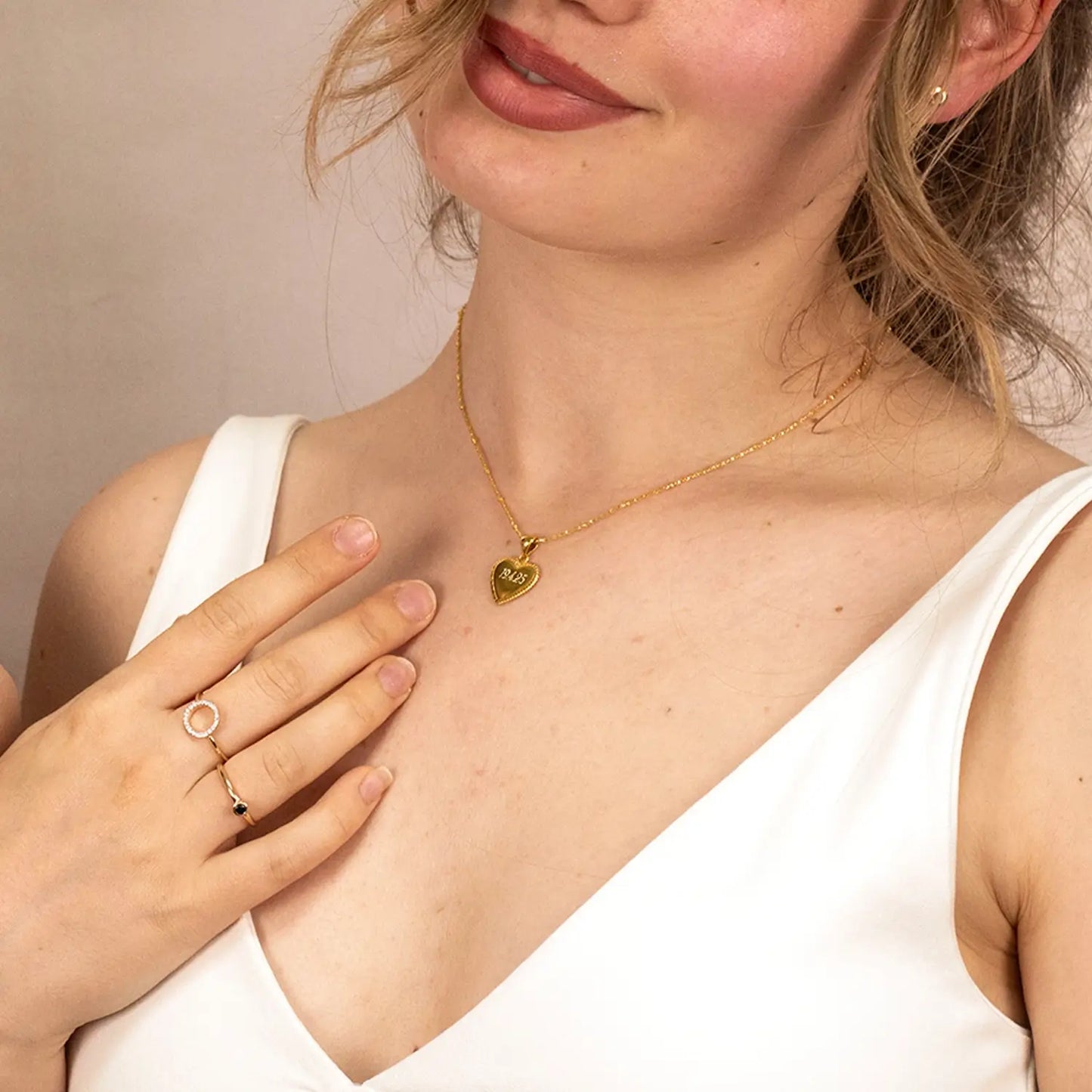 Engravable Heart Necklace | Gold