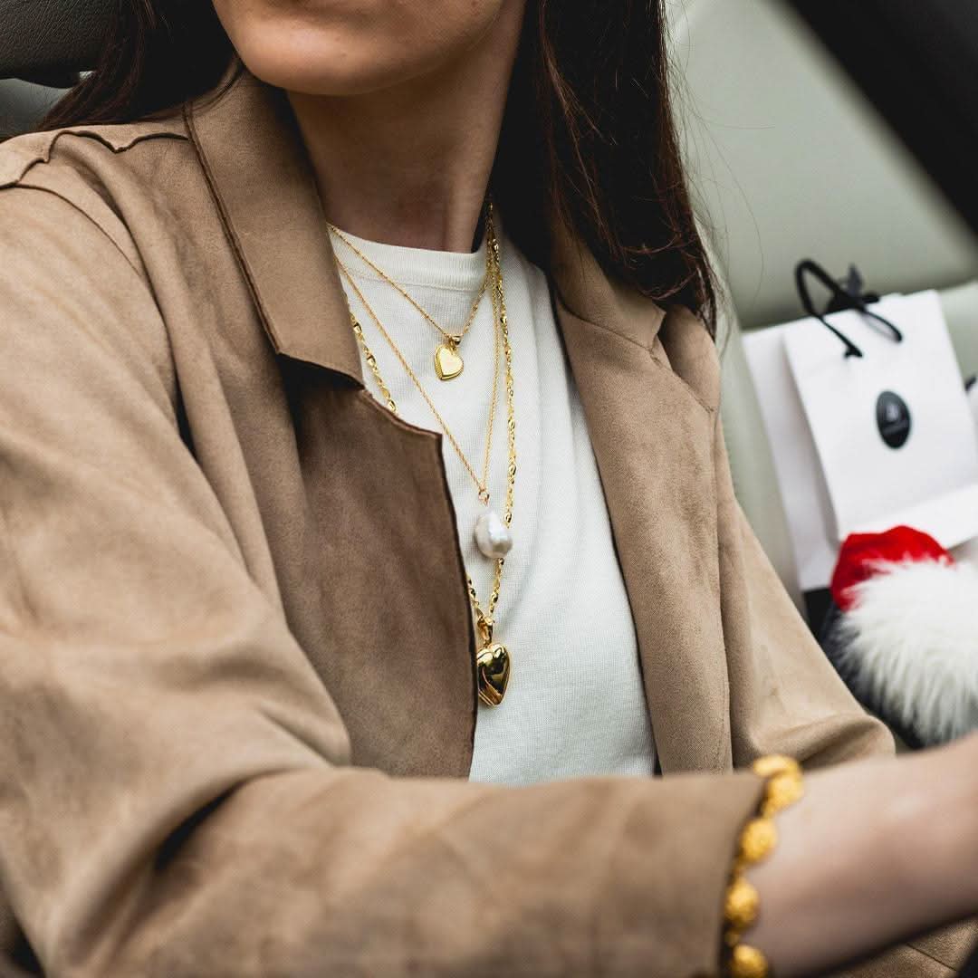 Baroque Pearl Necklace | Ivory - Gold