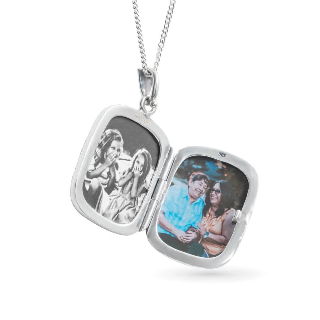 Amethyst Locket Silver + Photos