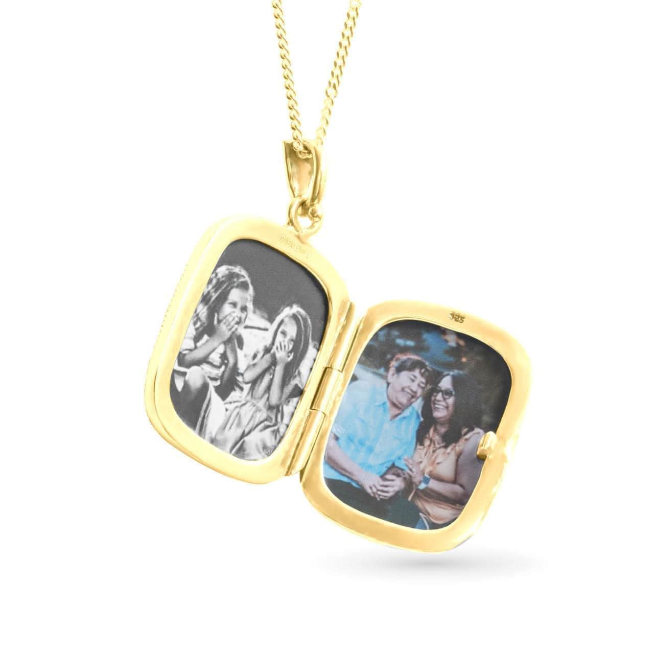 Amethyst Locket Gold + Photos