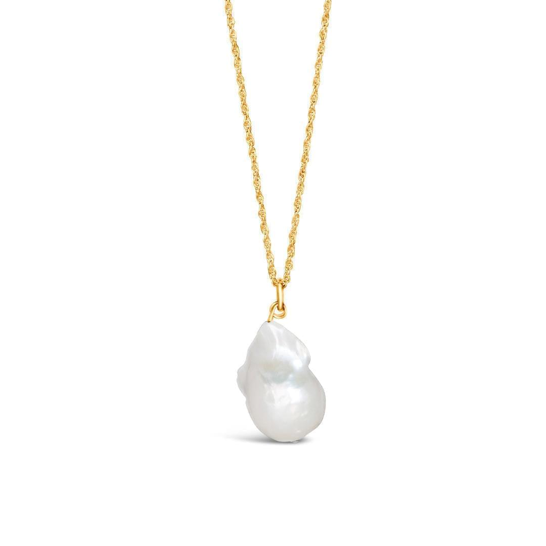 Baroque Pearl Necklace | Ivory - Gold