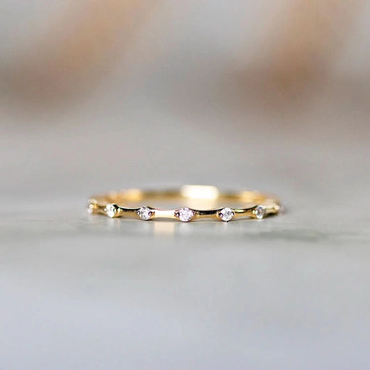 multi diamond gold ring