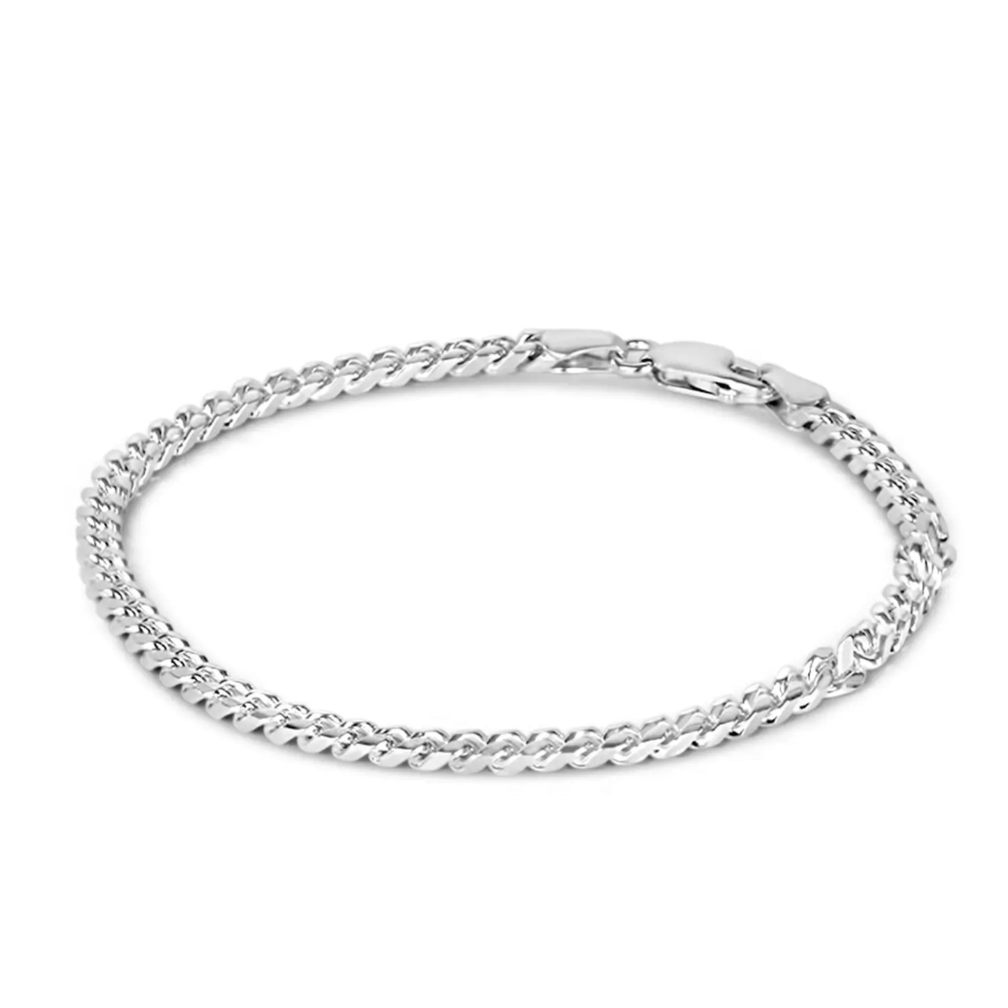 Men's Solid Sterling Silver Rope Chain Bracelet
