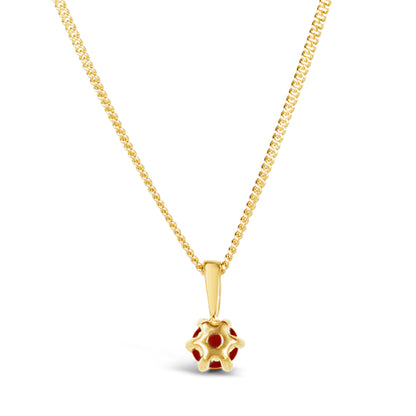 Ruby Charm Necklace in Gold