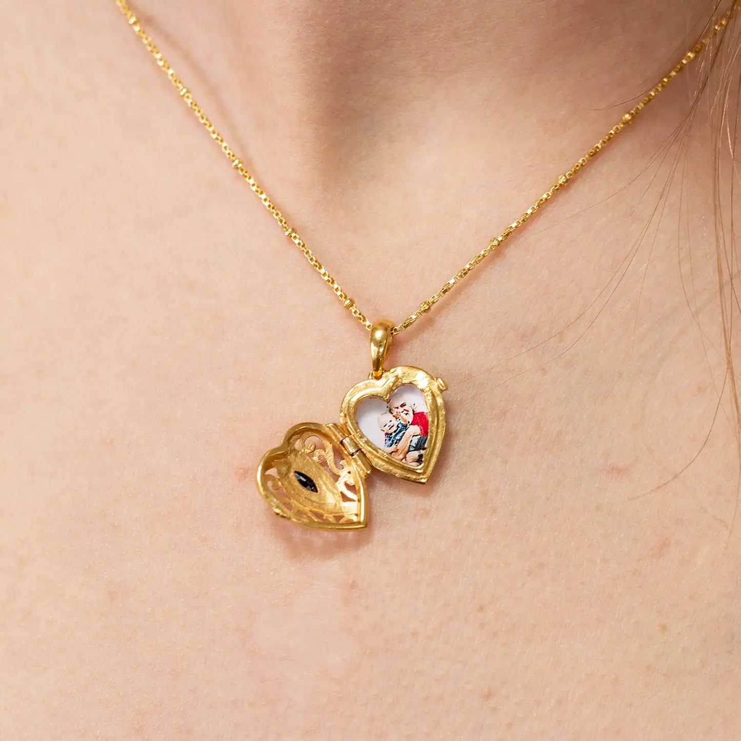 Sapphire Heart Locket + Photos