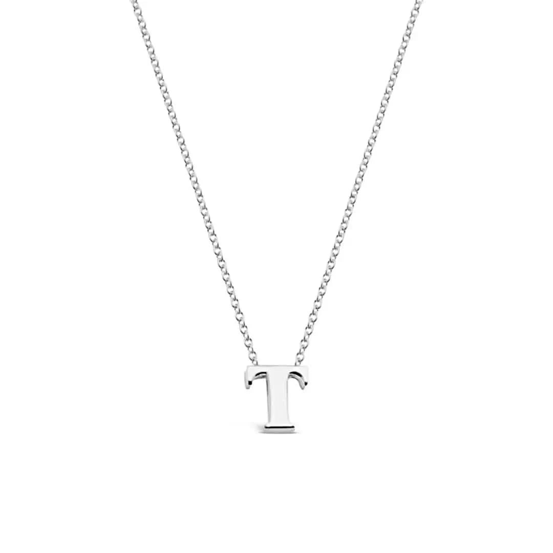 Silver Initial Necklace - A to Z