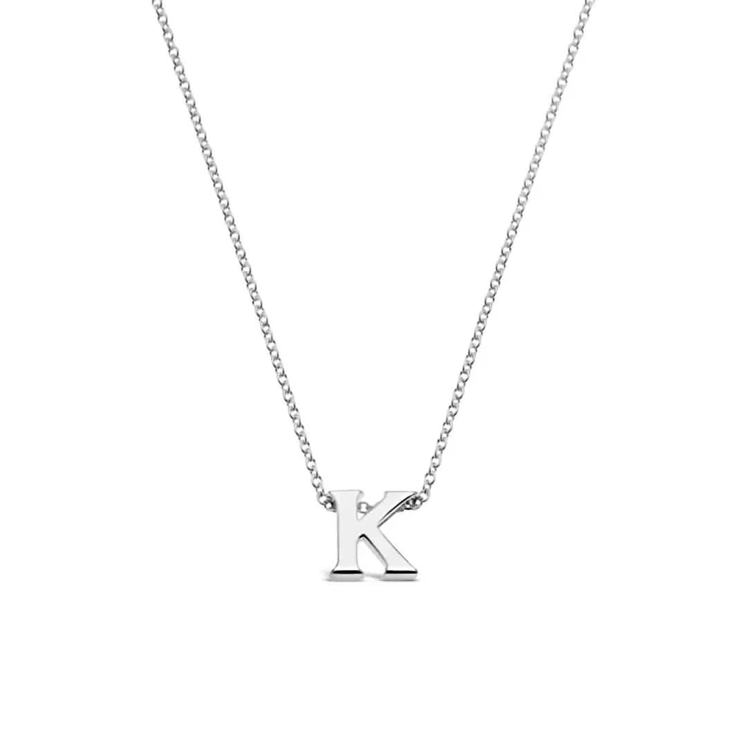 Silver Initial Necklace - A to Z