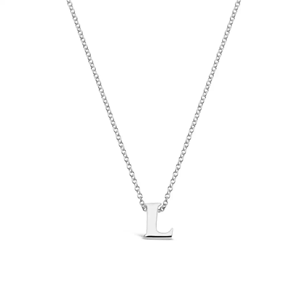 Silver Initial Necklace - A to Z