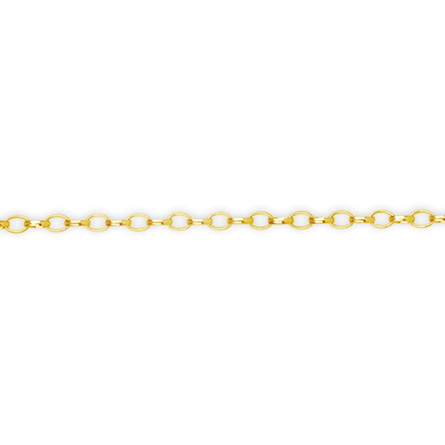 Detail of solid 9 carat Gold belcher chain on a white background