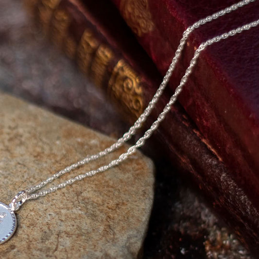 Solid 9 Carat White Gold Rope Chain