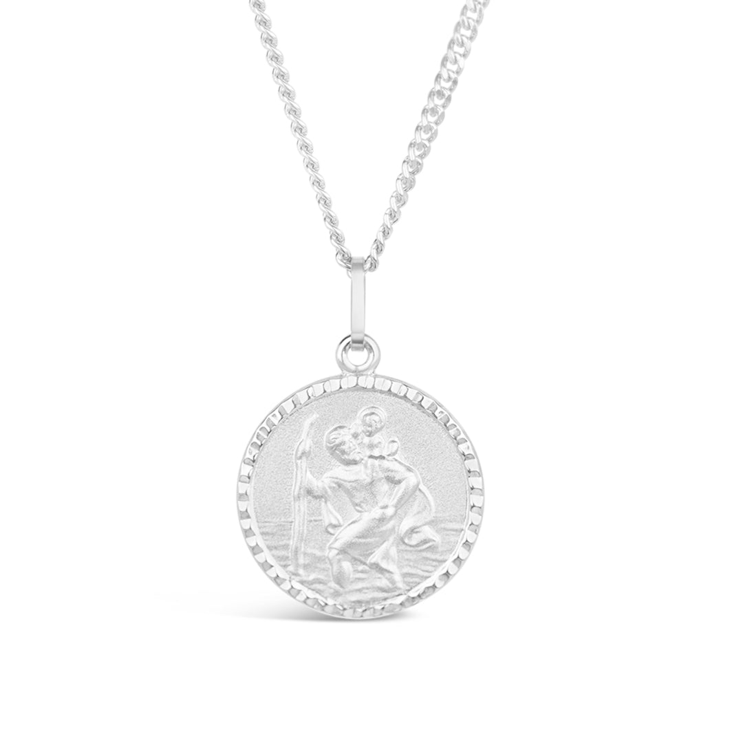 Men's St Christopher Necklace | Solid Silver