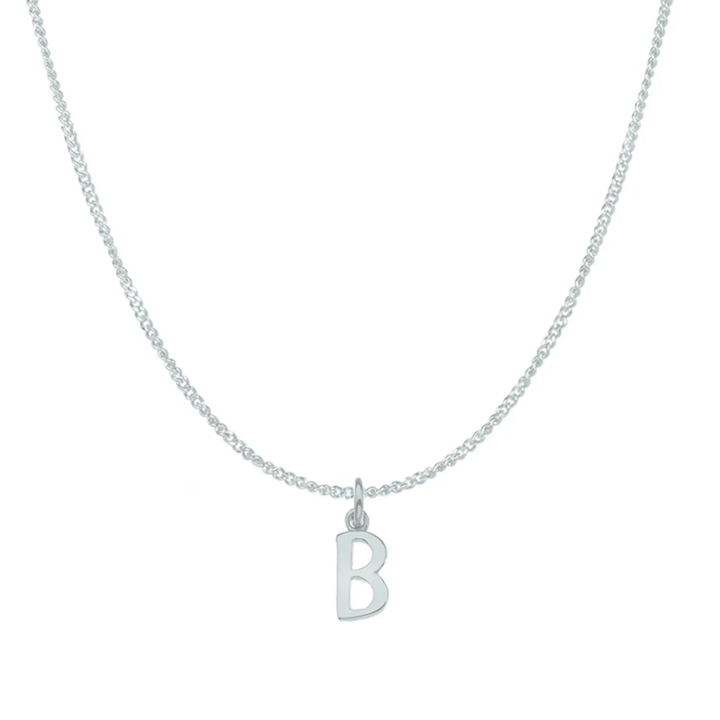 Handcrafted 9ct White Gold Personalised Initial Necklace