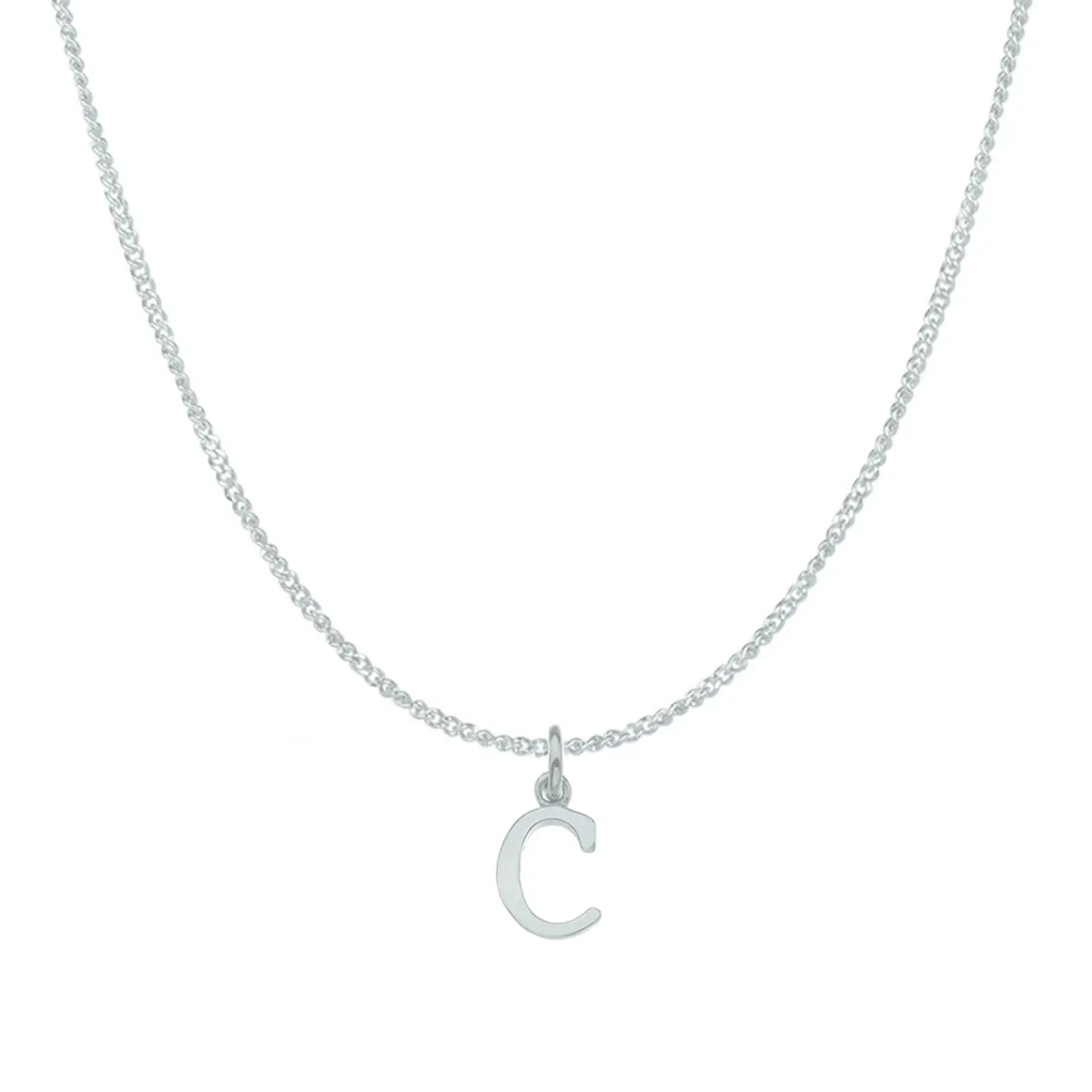 Handcrafted 9ct White Gold Personalised Initial Necklace