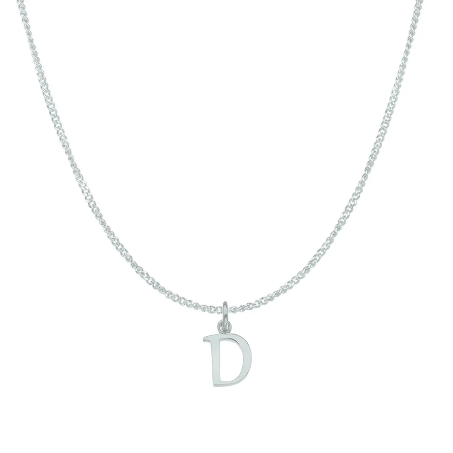 Handcrafted 9ct White Gold Personalised Initial Necklace