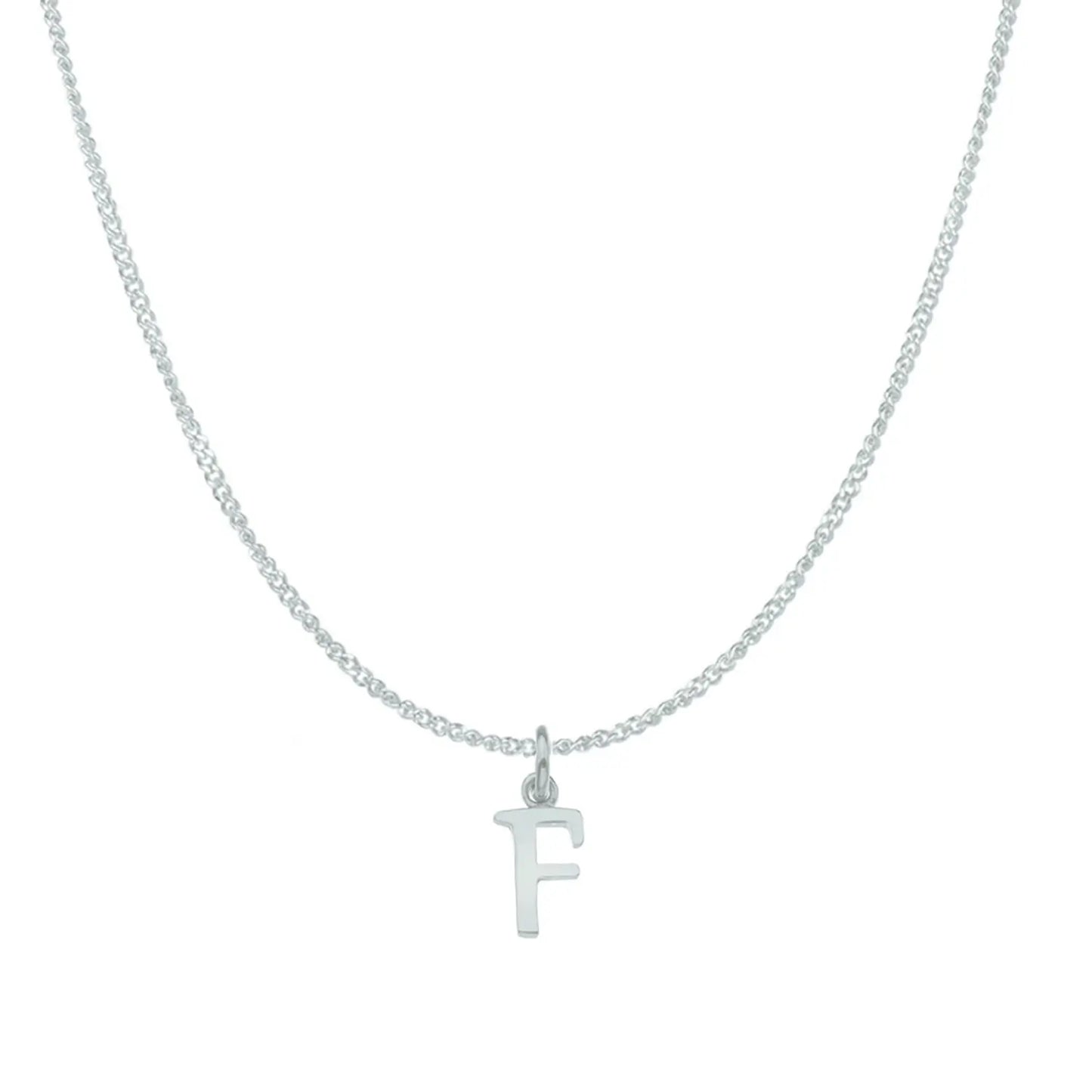 Handcrafted 9ct White Gold Personalised Initial Necklace