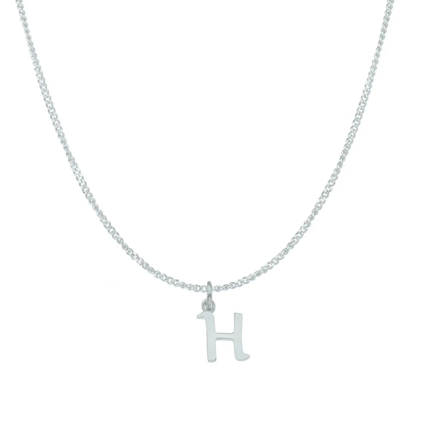 Handcrafted 9ct White Gold Personalised Initial Necklace
