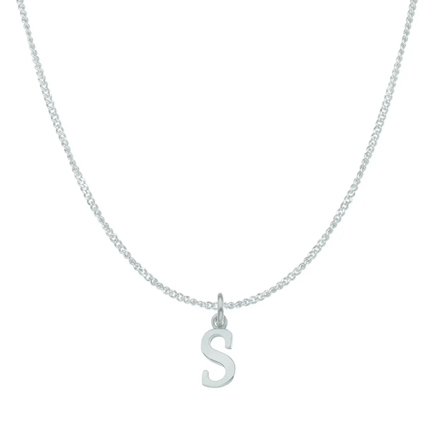 Handcrafted 9ct White Gold Personalised Initial Necklace