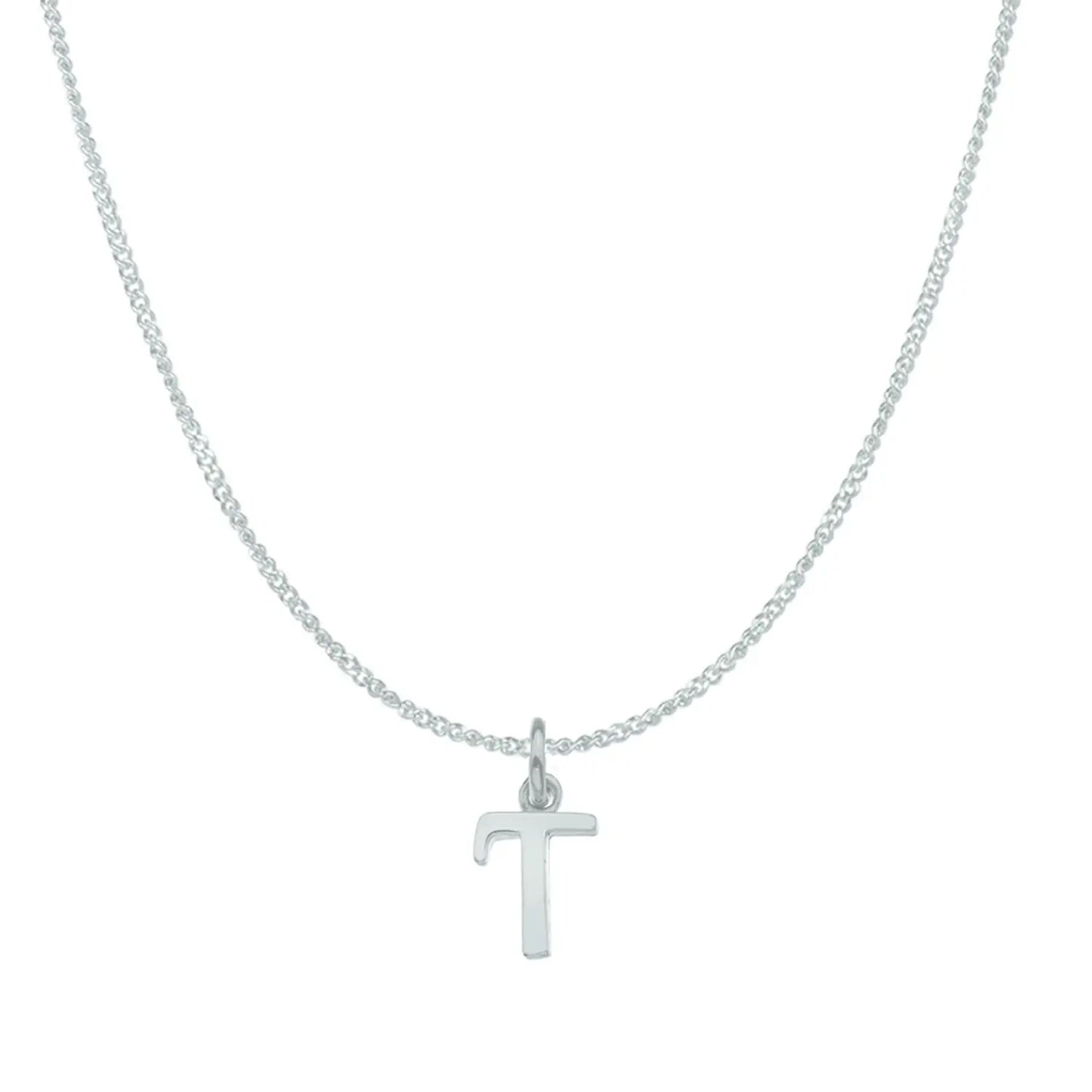 Handcrafted 9ct White Gold Personalised Initial Necklace