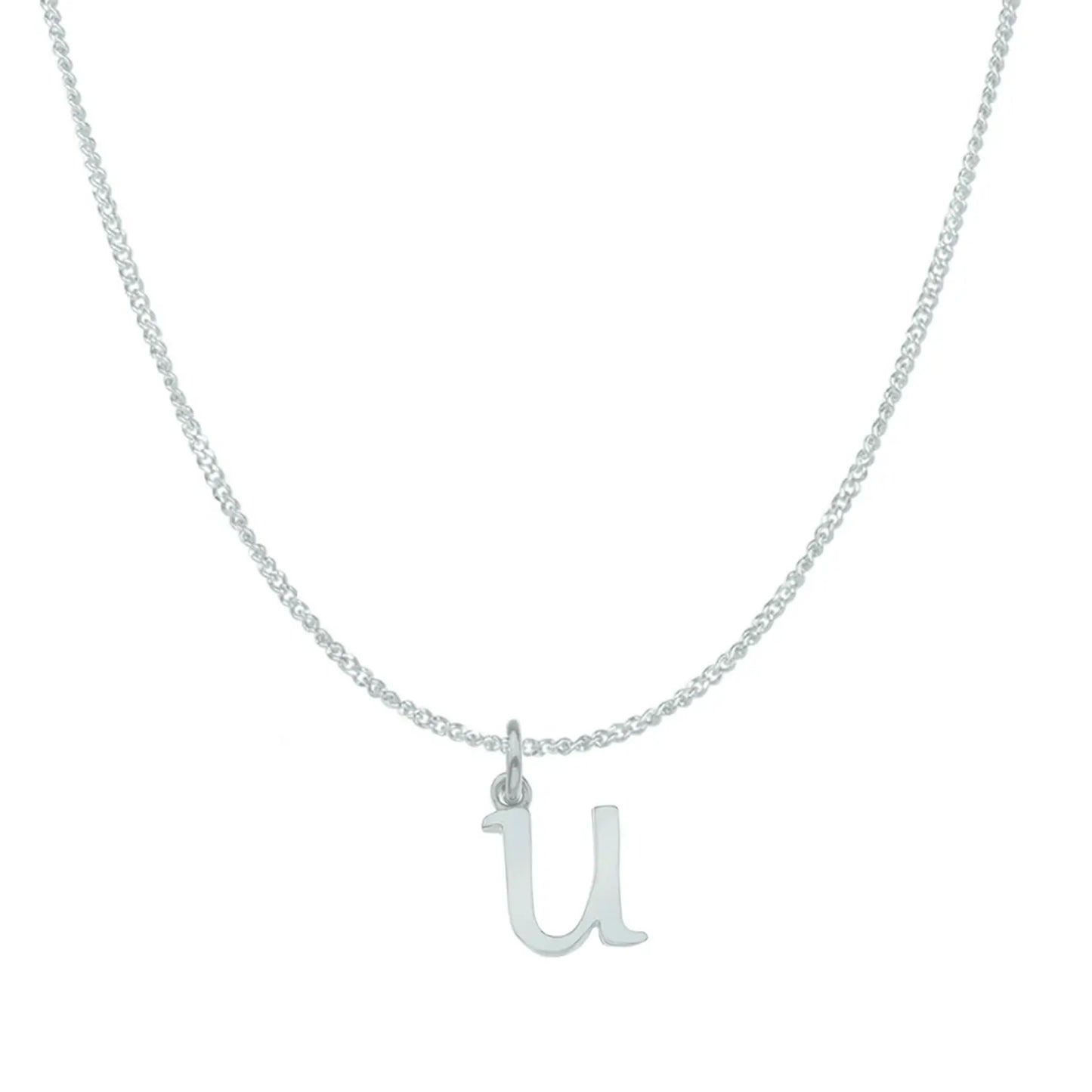 Handcrafted 9ct White Gold Personalised Initial Necklace