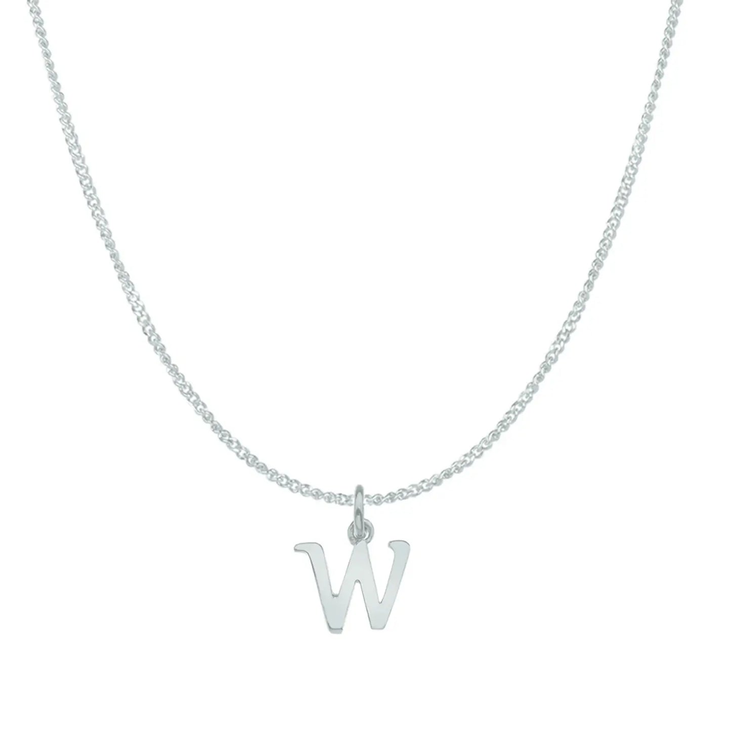 Handcrafted 9ct White Gold Personalised Initial Necklace