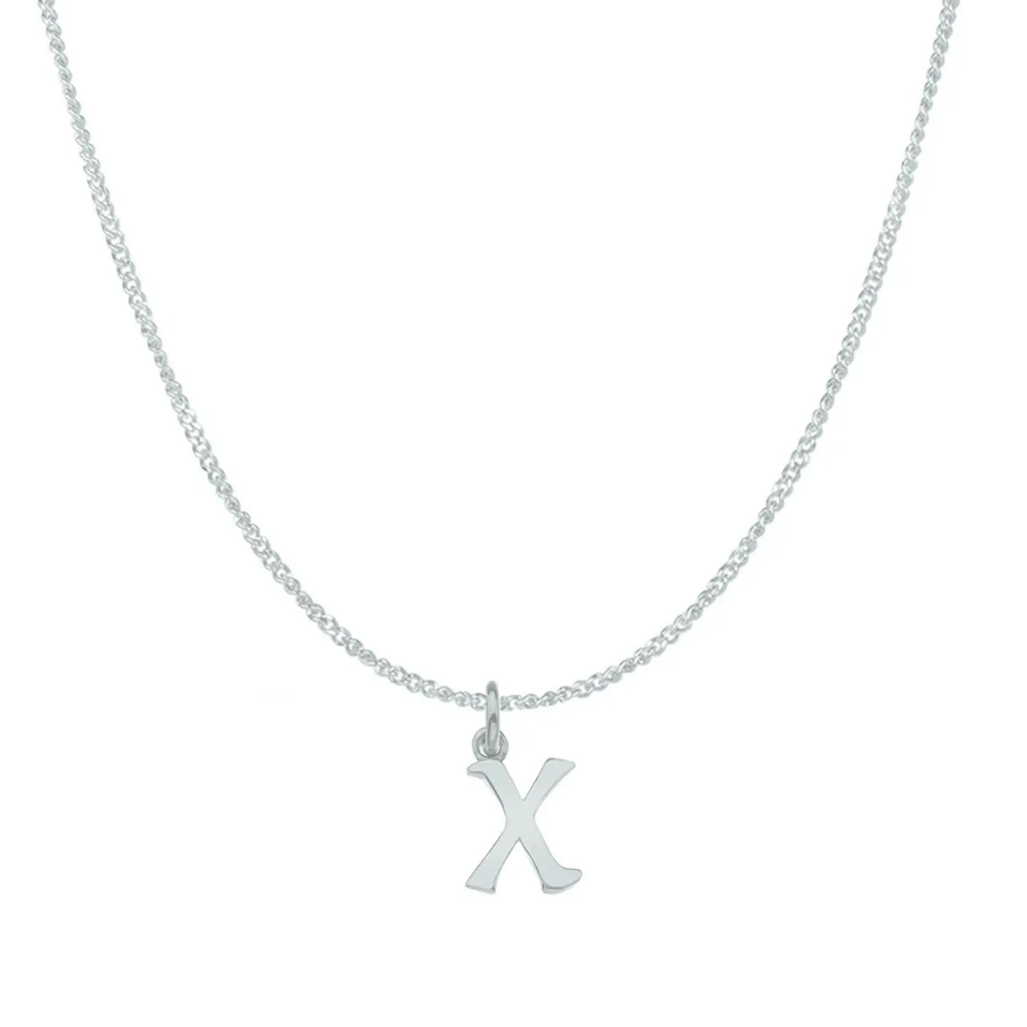 Handcrafted 9ct White Gold Personalised Initial Necklace