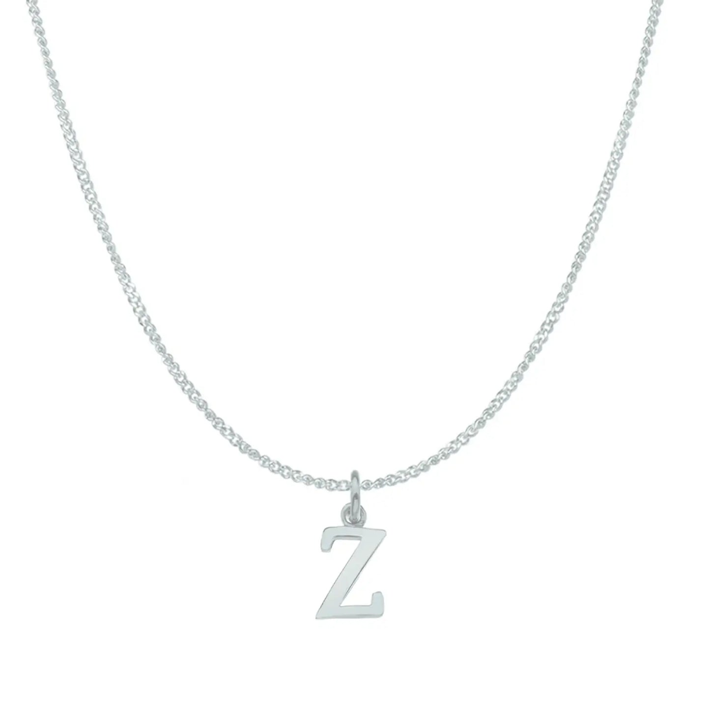 Handcrafted 9ct White Gold Personalised Initial Necklace