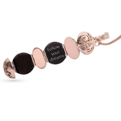 Lily Blanche rose gold memory keeper locket with engraved message
