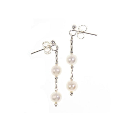 Twist Pearl Earrings Ivory