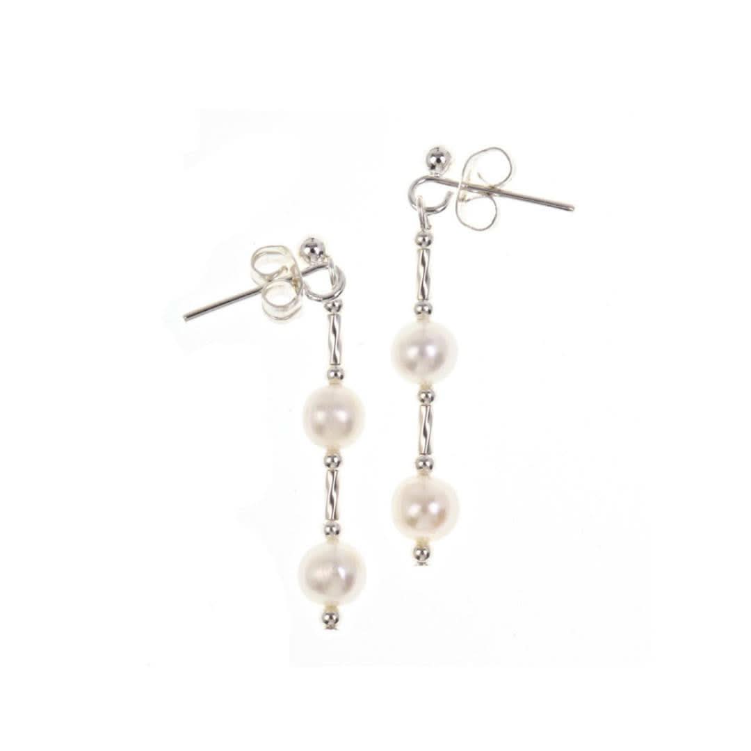 Twist Pearl Earrings Ivory