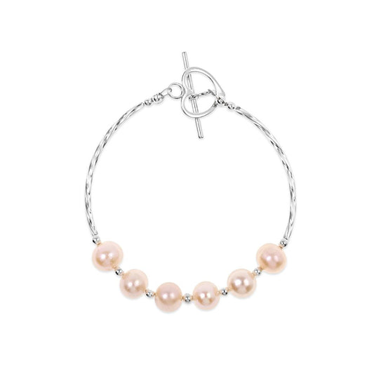 Twist Pearl Bracelet | Champagne