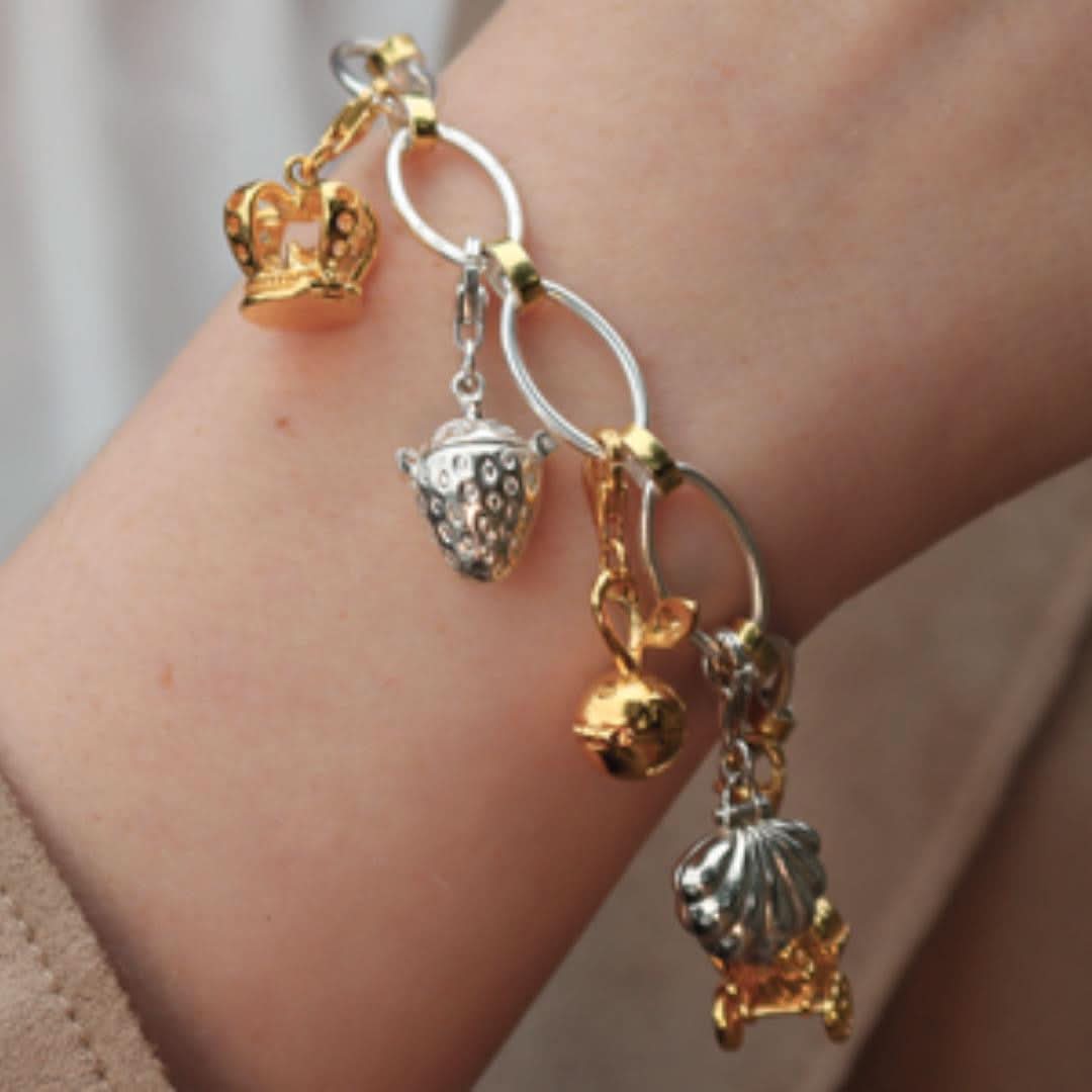 LILY BLANCHE Gold Vermeil Magical Windmill Charm - Peace modelled