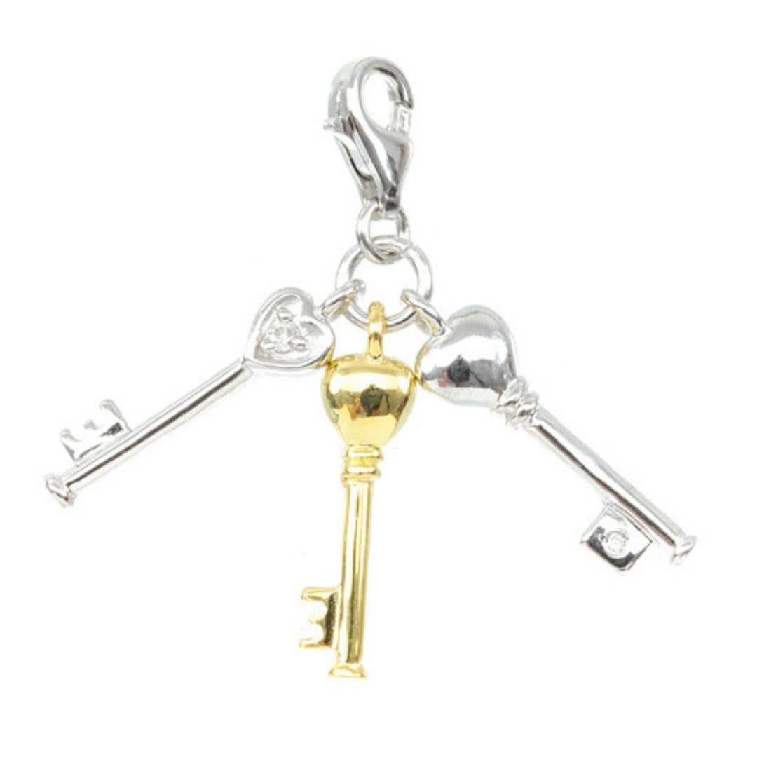 close up of coming of age charm on a white background