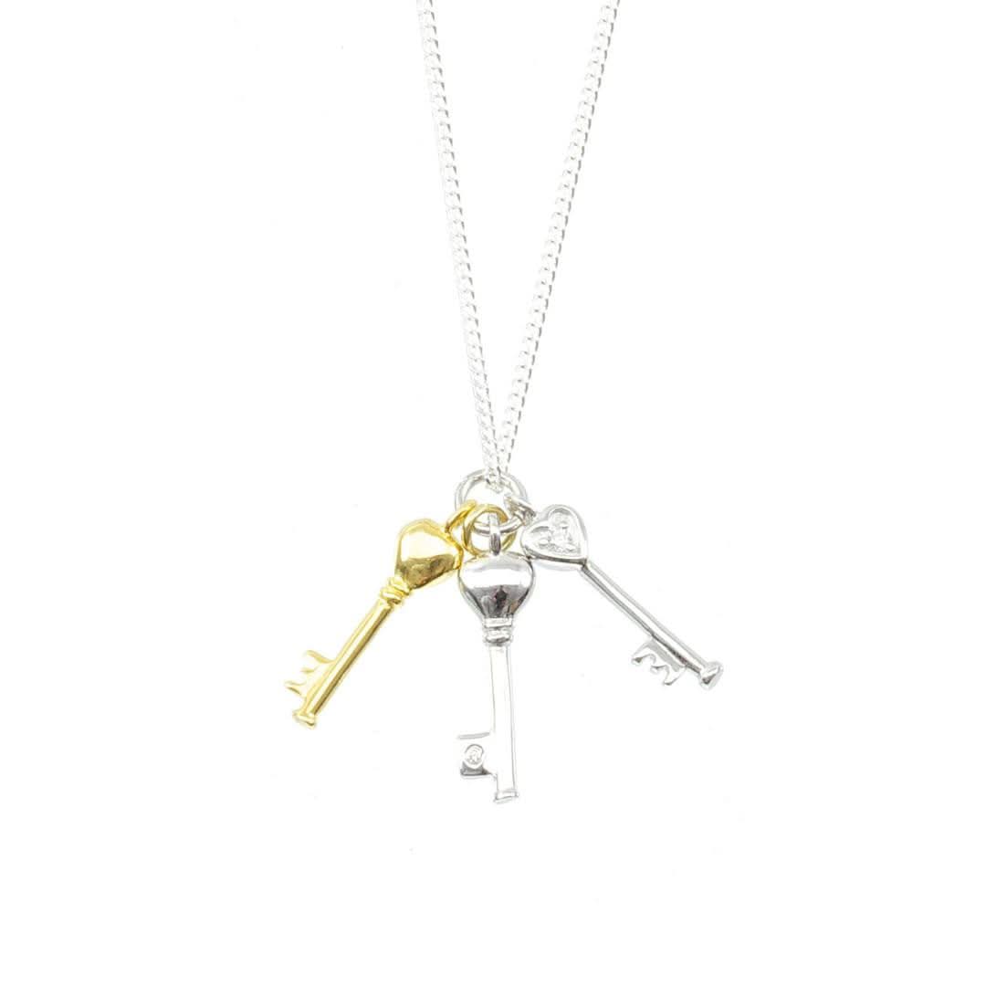 bunch of key pendants on a white background