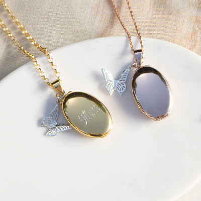 Two Lily Blanche oval lockets. Perfect for gifting.