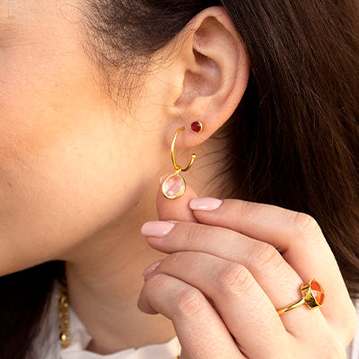 White Quartz Earrings
