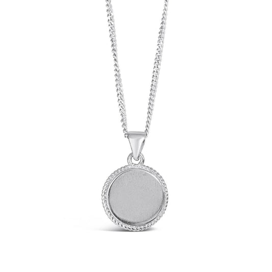 Engravable Disc Necklace | Silver