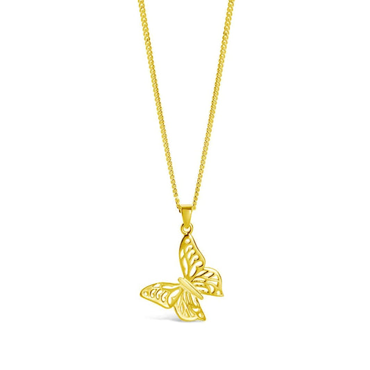Butterfly Pendant Necklace Silver – Lily Blanche