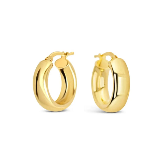Solid Gold Chunky Hoop Earrings