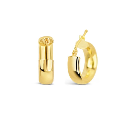 Solid Gold Chunky Hoop Earrings