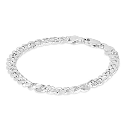 Men's Cuban Chain Bracelet Silver