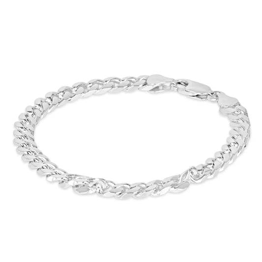 Men's Cuban Chain Bracelet Silver