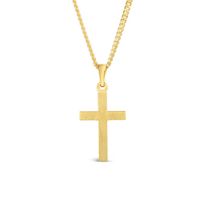 Men's Small Gold Cross Necklace