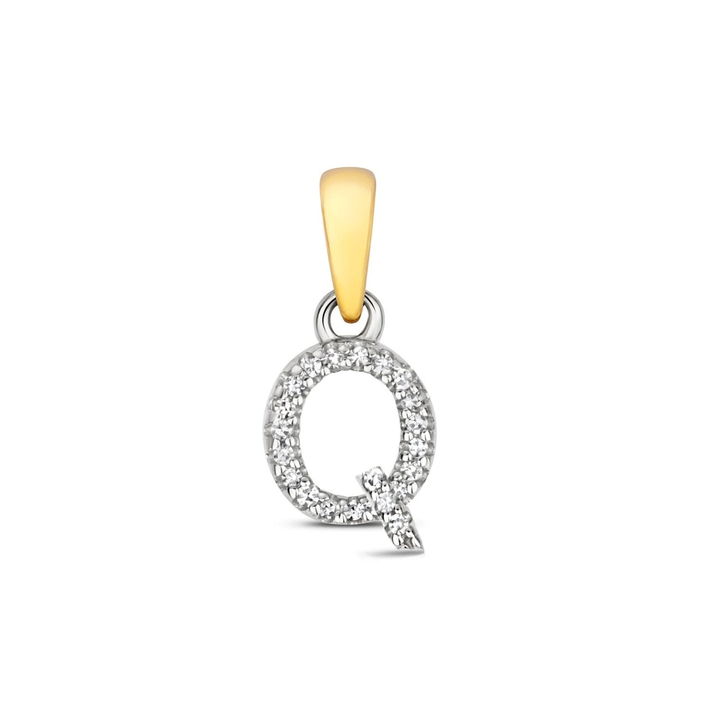 Diamond Initial Necklace | Solid 9 Carat Gold Charm | A to Z