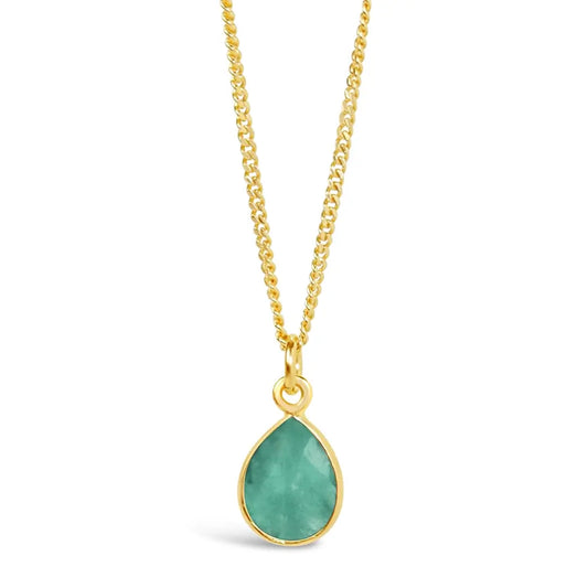 Chrysoprase Charm Necklace | Gold | May