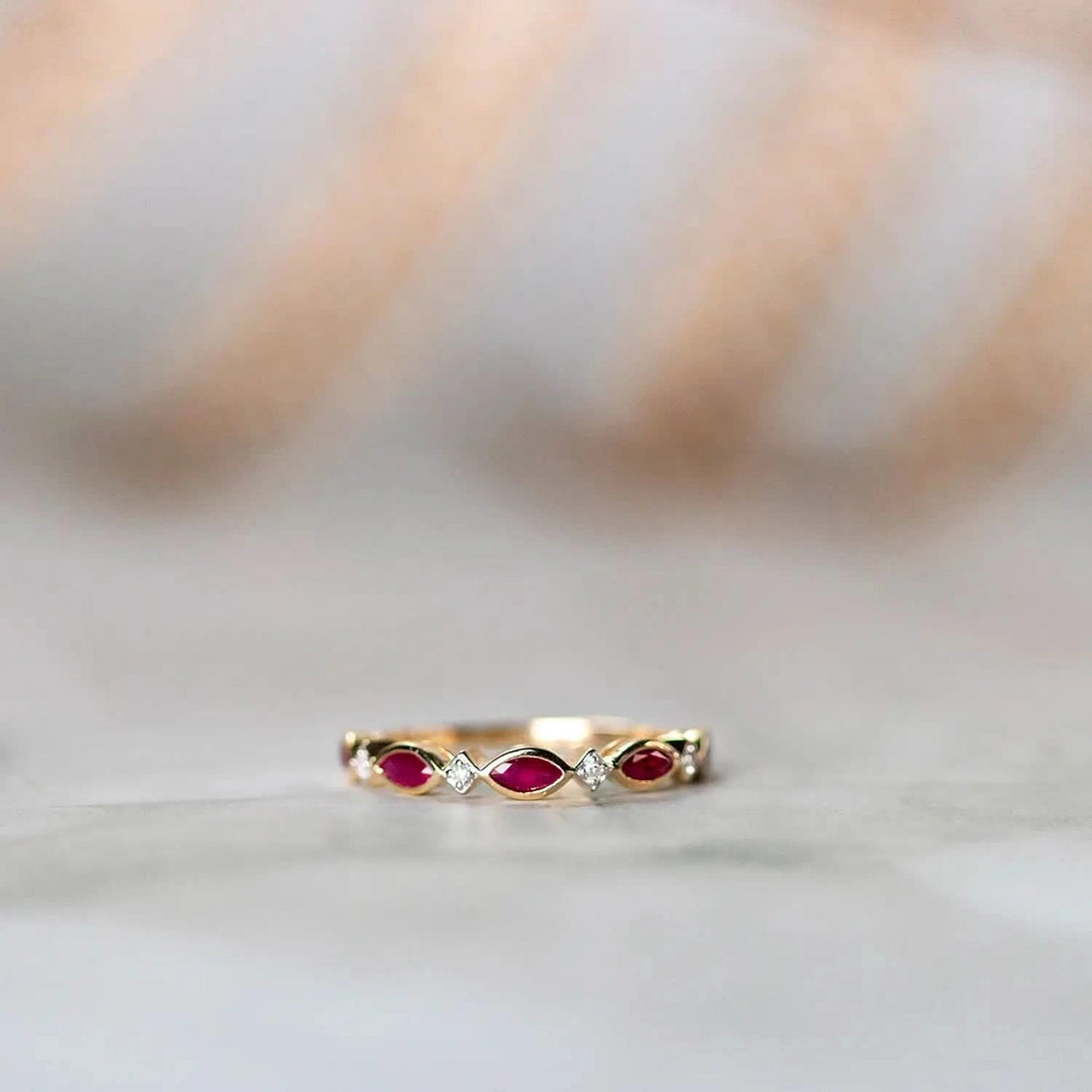 ruby and diamond gold ring