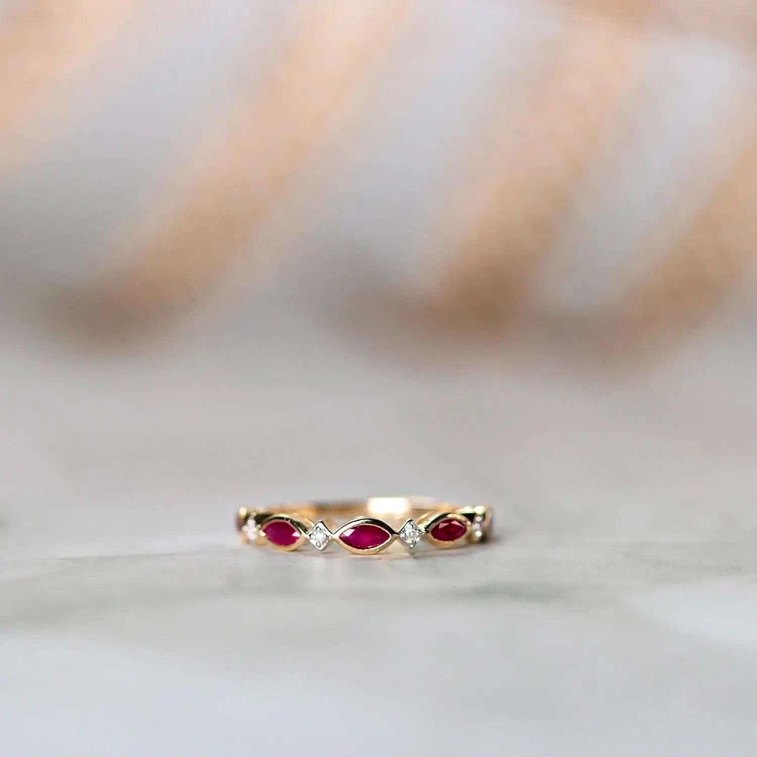 ruby and diamond gold ring